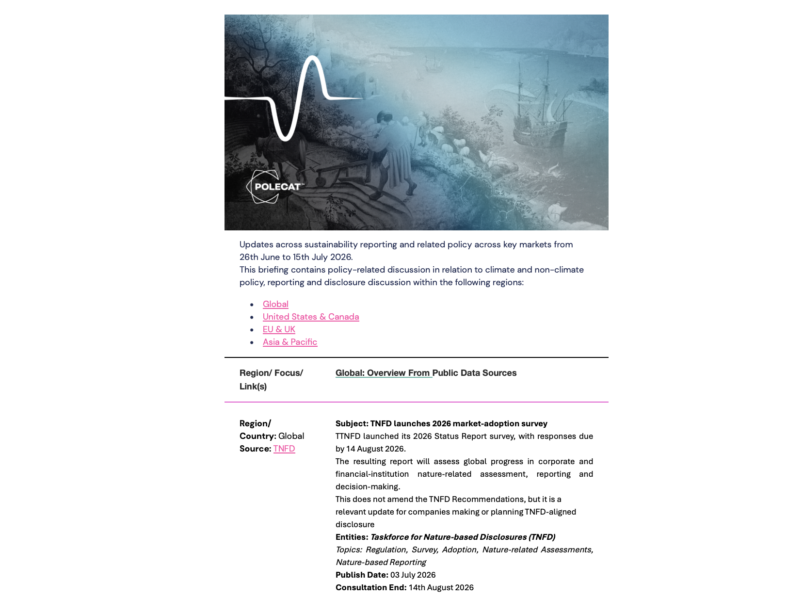Intelligence briefings & alerts